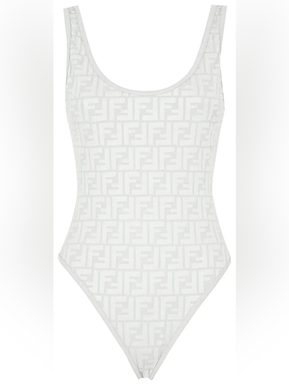 Fendi White FF One-Piece Swimsuit